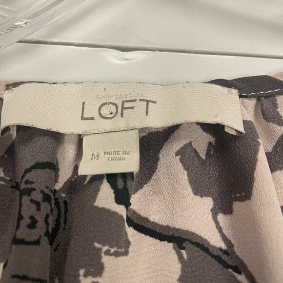 Loft Womens Floral Long Sleeve Top Multicolor Size Medium - Picture 8 of 9